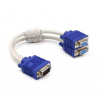 HS3185 VGA Male to 2 VGA Female Y splitter cable