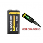 HS2733 OKcell 9V 800mAh USB Rechargeable Lipo Battery for RC Helicopter Model Microphone