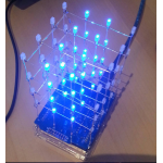 HS2753 Electronic Suite 4X4X4 Blue LED Light Cube Kit 