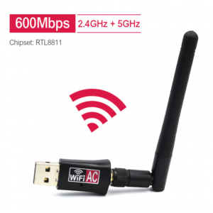 HS2754 Dual Band USB WiFi Adapter 600mbps Dual Band 2.4/5.8ghz Wireless LAN USB WiFi Adapter 802.11ac With Antenna