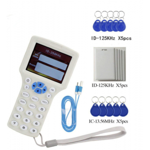 HS2774 RFID Reader Writer Copier Duplicator IC/ID with USB Cable for 125Khz 13.56Mhz Cards LCD Screen Duplicator