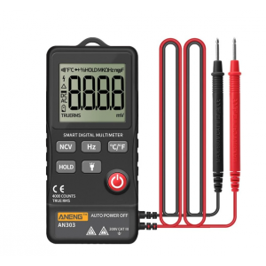 HS2786 ANENG AN303 Mini True Rms Digital Multimeter 4000 Display DC/AC Voltmeter Tester Capacitance NCV Ohm Resistance Hz Test Car