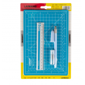 HS2798 A5 PVC Cutting Mat set (Cutting Mat+15cm stainless Ruler +Cutting Knife)