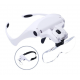 HS2863 AAA battery Powered 5 Lens Loupe Eyewear Magnifier With Led Lights Lamp Interchangeable Lens 1.0X-3.5X Magnification Wearing Glasses