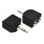 HS2963 3.5mm Jack Audio Adapter  1 male to 2 Female 