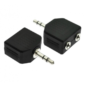 HS2963 3.5mm Jack Audio Adapter  1 male to 2 Female 