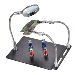 HS3016 Electronic Repairing Clip PCB Circuit Board Fixture with 3X Magnifier TE-804 for soldering