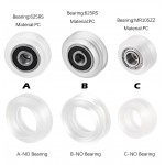 HS3058 High precision CNC clear Polycarbonate Xtreme v Mini wheel with 625 bearing for Openbuilds v-slot linear rail system