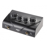 HS3182 Portable Dual Mic Inputs Audio Sound Mixer For Amplifier & Microphone Karaoke Mixer
