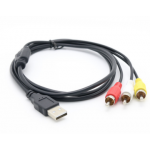 HS3186 USB Male to 3RAC Audio Adapter Cable 1.5M