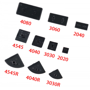 HS3270 Black Nylon Aluminum Profile End Cap Cover Plate for 2020/2040/3030/4040/4080/4545/5050/6060/100100 EU Aluminum Extrusion