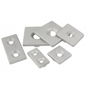 HS3271 Silver Aluminum End Cap Cover Plate With Single or Double Holes for Aluminum Profile 2020 2040 3030 3060 4040 4080 6060 8080