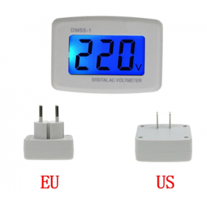 HS3285 DM55-1 80-300V Digital Voltmeter  LCD Display EU/US Plug 