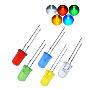 HS3357 1000pcs 5mm F5 LED Diode Red/Yellow/Blue/Green/White/Orange