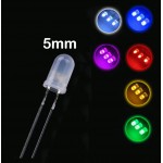 HS3361 1000pcs 5mm F5 Diffused LED Diode Emiting Red/Yellow/Blue/Green/White/Pink/RGB