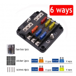 HS3370 6 Ways Plastic Cover Fuse Box Holder 