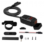 HS3372 12V Motorcycle Vehicle-Mounted  Switch Moto Accessory Dual USB Quick Charger 3.0 with Display