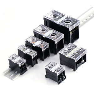 HS3428 Din Rail Cable Wire Terminal Blocks IN12BK/IN13BK/IN20BK/IN30BK/IN411BK/IN60BK/IN100BK/IN200BK/IN400BK 