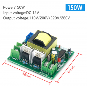 HS3572 DC-AC inverter power battery DC DC 12V to 220V boost module 150W