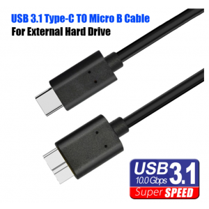 HS3620 USB 3.1 Type-C to Micro 3.0 High Speed Data Cable 1M