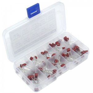 HS0195 10 Values 100pcs CBB Polyester Film Capacitors Assortment Kit, 10nF ~ 470nF 