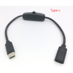 HS3654 Type-C USB cable Male to Female Extension cable with Switch