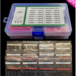 HS3662 Diode Assortment Kit (14 Part numbers, Total 200 pcs)