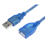 HS3681 Blue USB 2.0 Male to Female AM-AF Extension Cable - 0.3m
