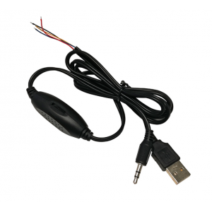 HS3691 8403 Audio Amplifier Cable 5V 2*3W 3.5mm Jack Audio Cable with Volume Control