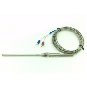 HS3781 1.5M Stainless Steel Thermocouple Sensor K type 5*100mm Probe  0~400 Degree