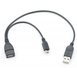 HS3989 OTG cable : USB A Male + Micro Male to USB A female cable