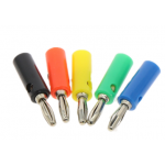 HS0551 4mm Banana Plug 50pcs Black/Red/Blue/Green/Yellow