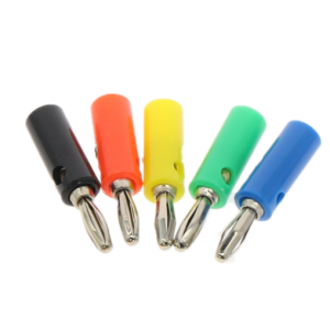 HS0551 4mm Banana Plug 50pcs Black/Red/Blue/Green/Yellow