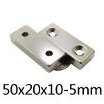 HS4089 50x20x10-5mm Magnet with 2 Holes