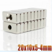 HS4090 20x10x5-4mm Magnet with 1 Hole