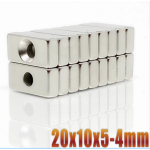 HS4090 20x10x5-4mm Magnet with 1 Hole