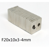 HS4092 20*10*3-4mm Magnet with 1 Hole
