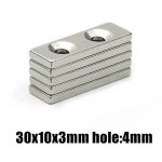 HS4095 30x10x3-4mm Magnet with 2 Holes