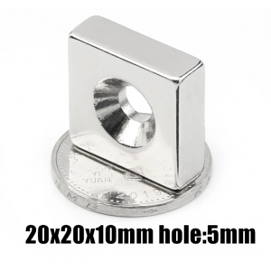 HS4096 20x20x10-5mm Magnet with 1 Hole