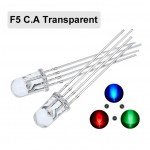 HR0414 100pcs transparent 5mm 4pin F5 RGB  Common Anode  LED Red Green Blue