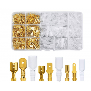 HS4174 Gold 270Pcs Assortment Kit 2.8/4.8/6.3mm Connector Crimp Terminal Block