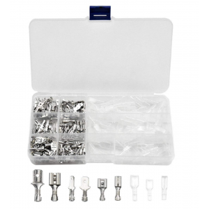 HS4175 Silver 270Pcs Assortment Kit 2.8/4.8/6.3mm Connector Crimp Terminal Block