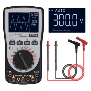 HS4341 2-in-1 Intelligent Digital Oscilloscope ET826 Multimeter DC/AC Current Voltage Resistance Frequency Diode Tester 4000 Counts