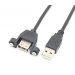 HS4357 USB 2.0 Male to Female AM-AF Extension Cablewith Panel - 1M