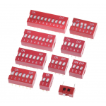 HS4468 Red 2.54mm Dip Switch DS-01/02/03/04/5/6/7/8/10/12 10pcs