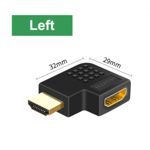 HS4541 HDMI compatible Adapter Male To Female Left 90 degree