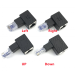 HS4563 RJ45 Male To Female Converter UP Down Left Right Angle 90 Degree