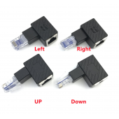 HS4563 RJ45 Male To Female Converter UP Down Left Right Angle 90 Degree