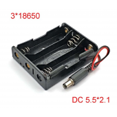 HS4579 3x18650 Battery Holder with DC connector