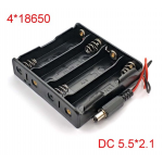 HS4580 4x18650 Battery Holder with DC connector